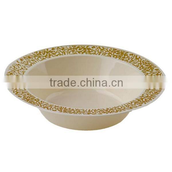 Disposable Plastic Silver/ Gold Coated Bowl