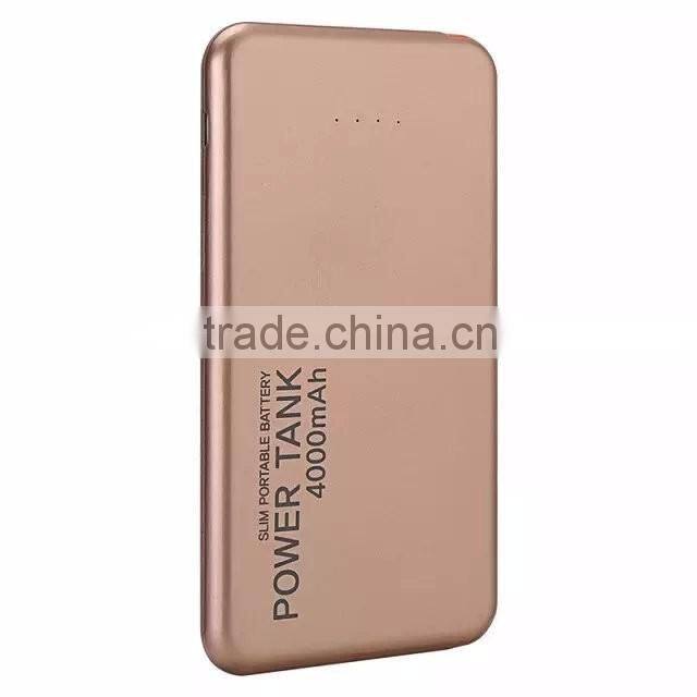 Factory price universal 4000mah portable charger power bank manufacturer flat power bank