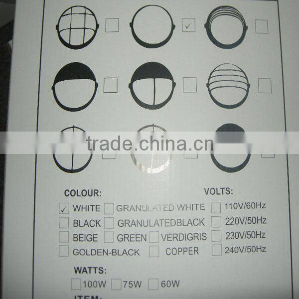 IP44 bulkhead aluminum lamp