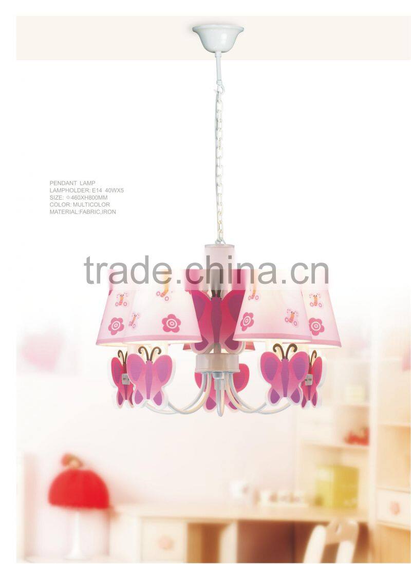 5 light Butterfly Capiz Ceiling Pendant lamp for Kids children room ST8069