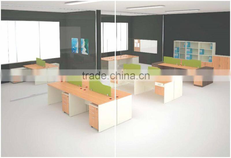 Office workstation with decorative partition wall modular wall panel system unique office cubicles