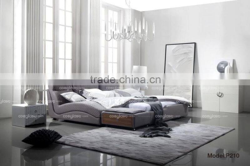 Wooden double bed designs with box