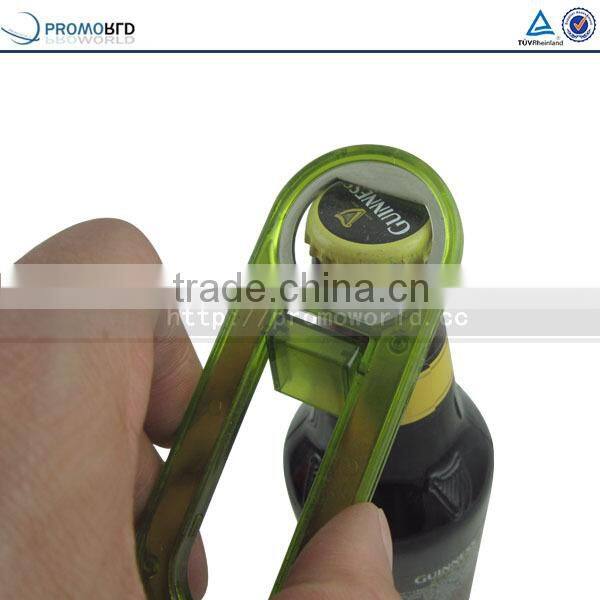 Green Transparent Plastic Bottle Opener For Promotional Gift