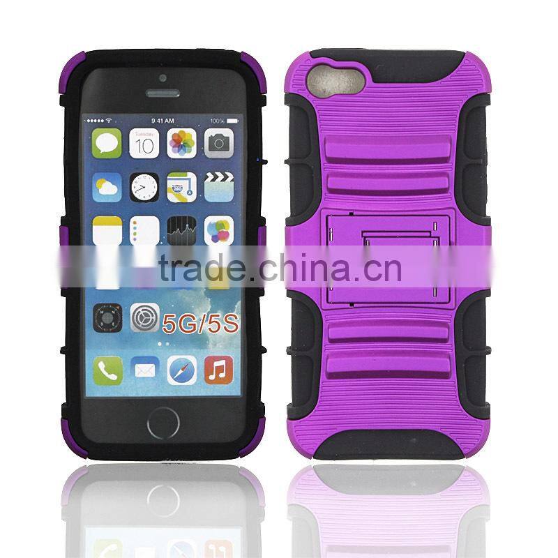 Kickstand skin armor for iPhone 5G 5S defender