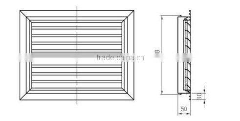 Aluminum louver delhi ventilation system