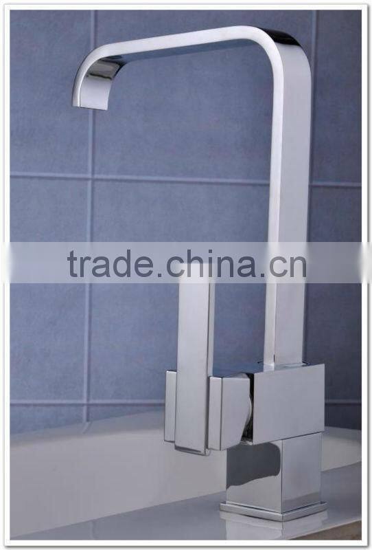 Deck Mounted Kitchen Sink Mixer Tap With Swivel Spout QH0718