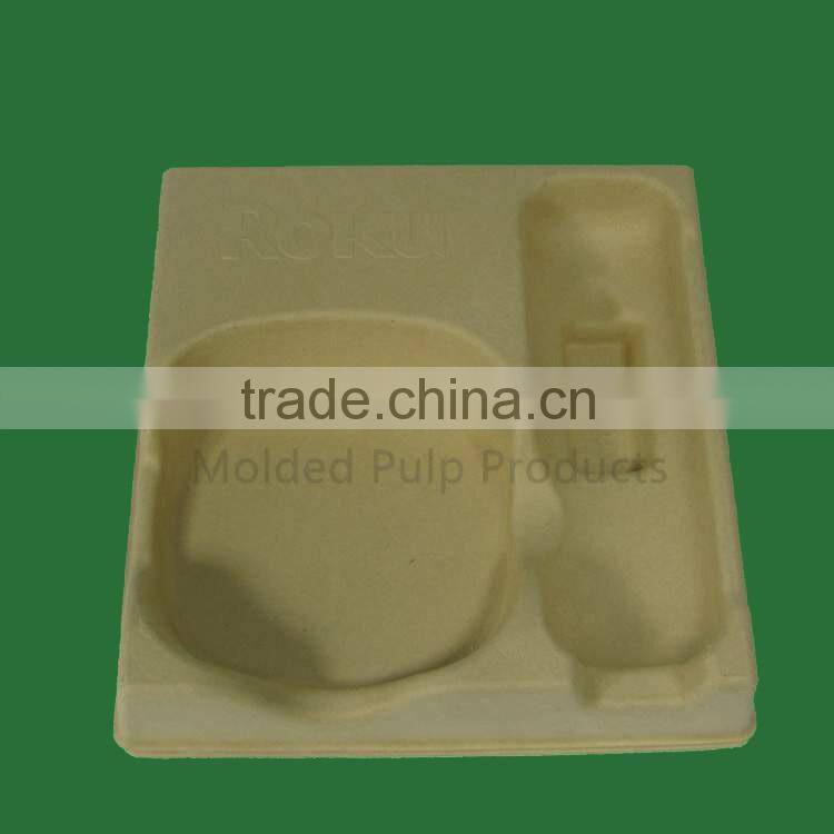 2016 Low price biodegradable environmental molded pulp tray packaging