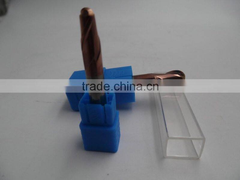 cheap china 6mm cutting dia 50mm HRC45 2 flutes carbide ball nose end mill