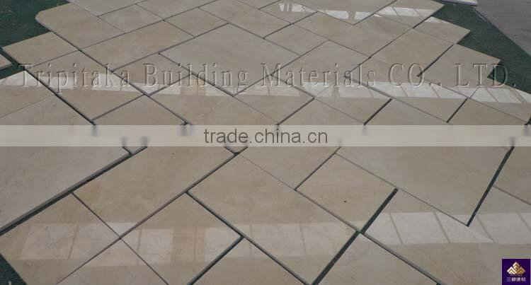 High gloss polished natural beige marble tile