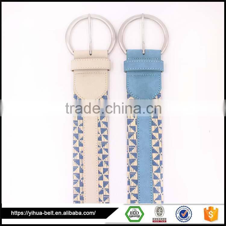 retro style women New fashion mix color weaving belt