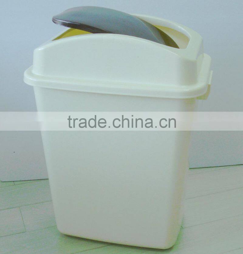 40 liter square waste bin with swing cover/ garbage bin