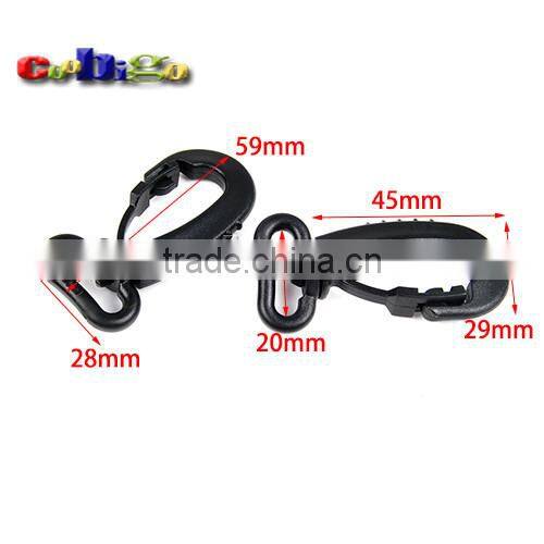 Plastic Heavy Duty Swivel Snap Hook for Backpack Buckle Belt Strap #FLC422-20B/25B/32B/38B