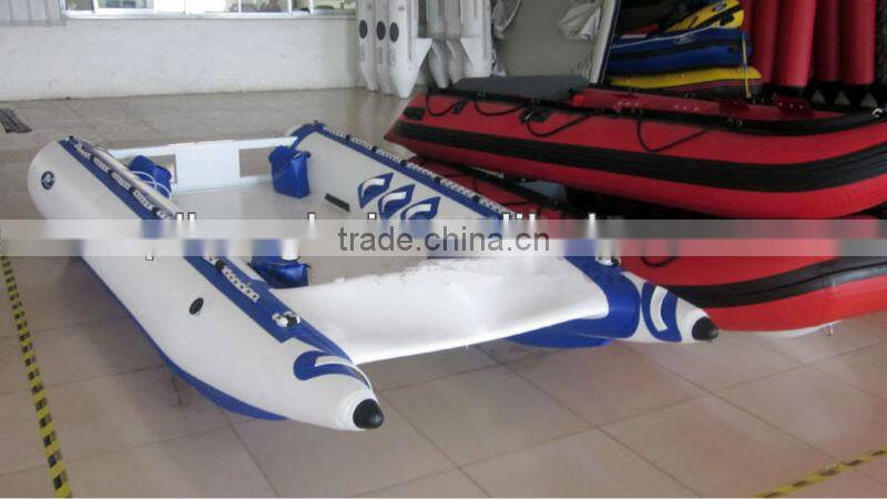PVC/Hypalon material high speed Inflatable Boat Catamaran 330