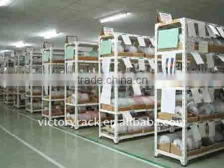 Alibaba 2014 hot sale high quality easy install angle iron boltless rivet light duty shelf manufacturer NanjingVictory