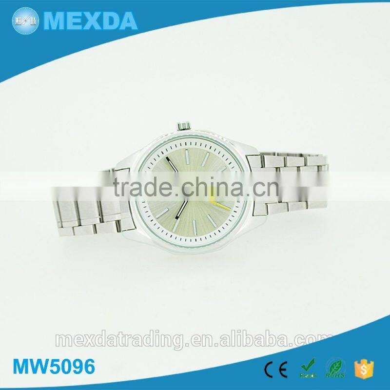 fashion stainless steel case japan movt 3TM water resistant quartz stainless steel back watch