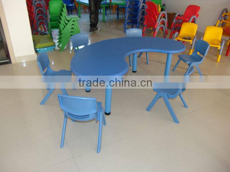School plastic table and chair set for kids