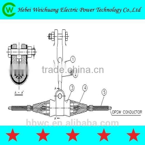 high quality preformed suspension clamp for overhead line fitting