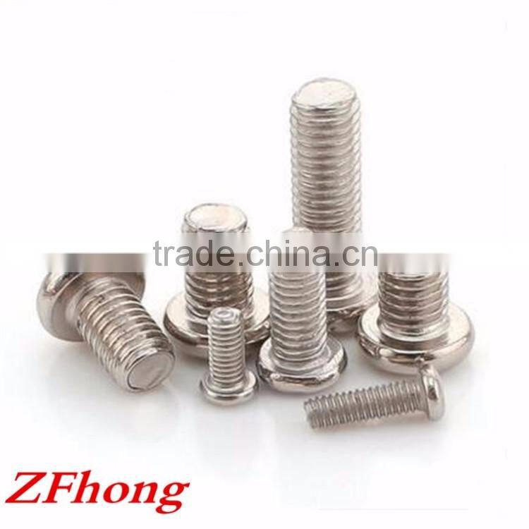 steel with silver color nickel phillip pan round head electronic micro screw