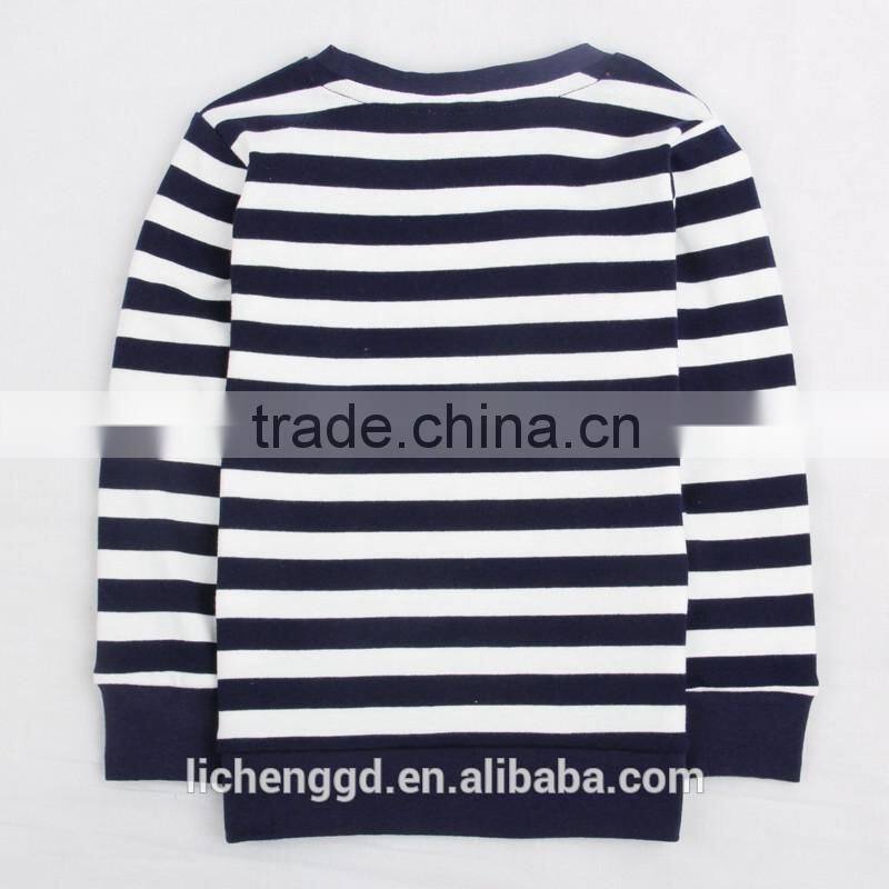 (F4289) Nova t shirts striped girl clothes 2-6Y Fashion fancy clothes animal applique manufacturer t-shirts children t shirt