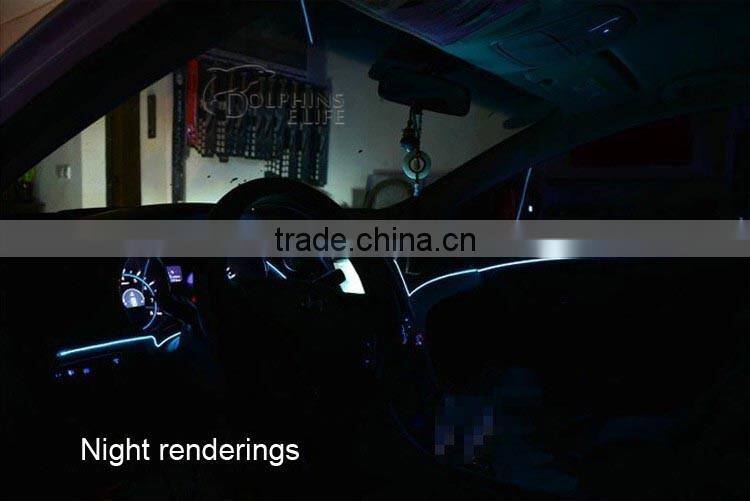 2015 Newest 9 Colors Car EL Cold Light With 1 Meter Drive Motor Auto Atmosphere String Lights LED Christmas Decorative Lights