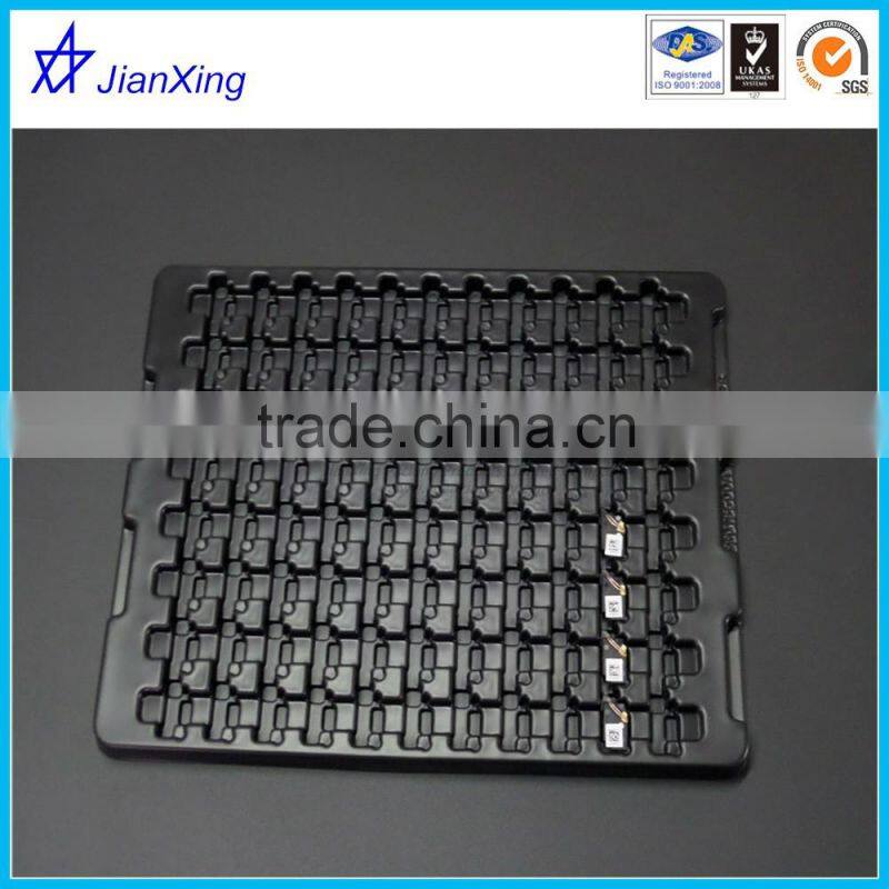 Custom electronic parts blister plastic packaging tray