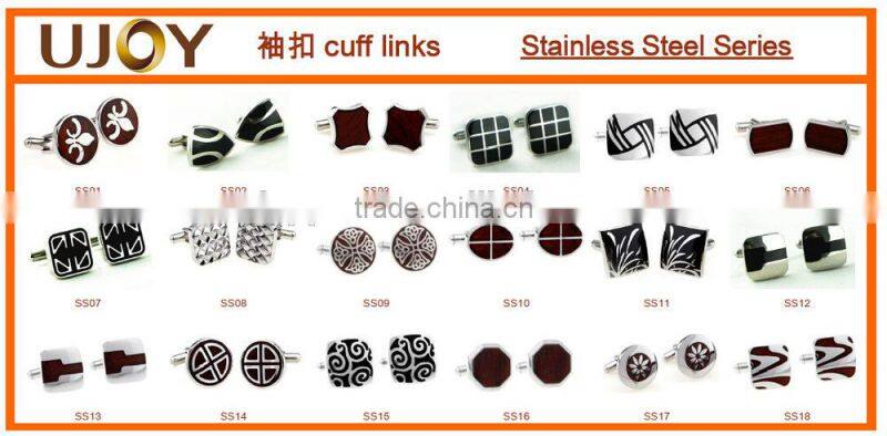 Fashion jewelry wholesale wood cufflinks for men