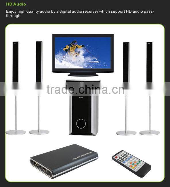 Best 3D 1080p media player Mini TV player Internal 2.5" hard disk