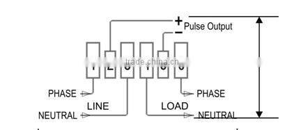 Three phase four module DIN-Rail electricity power meter