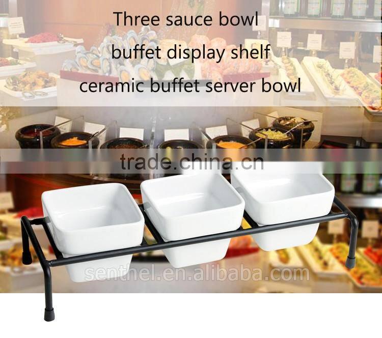 Multi-function buffet tableware with iron rack