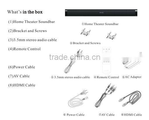 SP-615 Fashion MAXX BASS slim sound bar with wireless subwoofer
