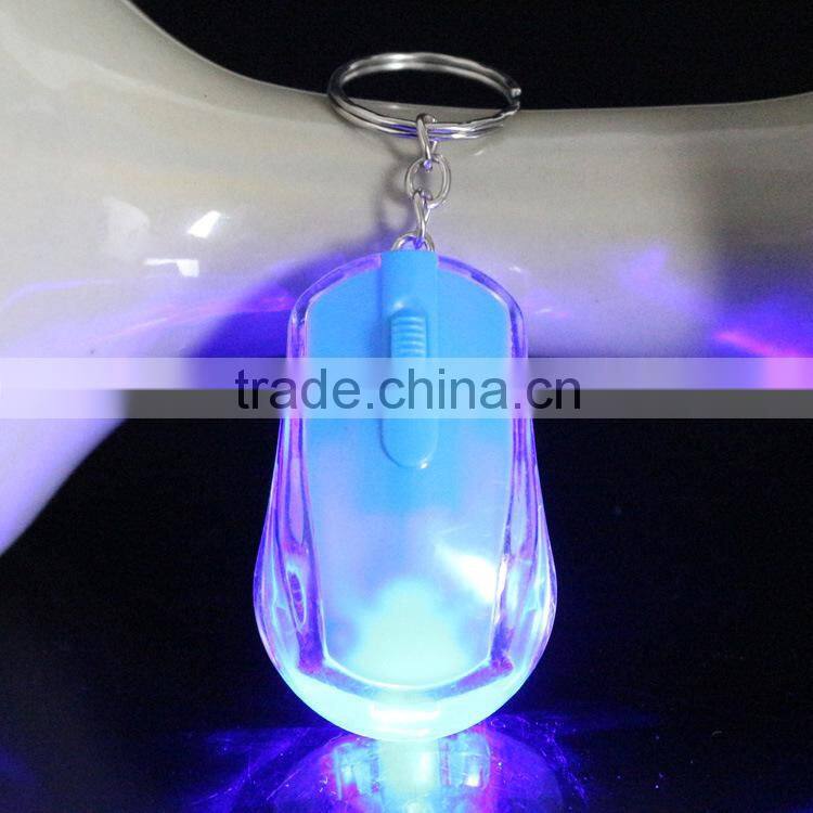 Luminous mouse plastic keychain innovative High quality keychain factory