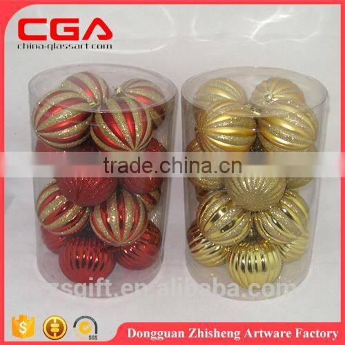 Handmade round plastic balls for christmas indoor decor ball Small christmas accessory