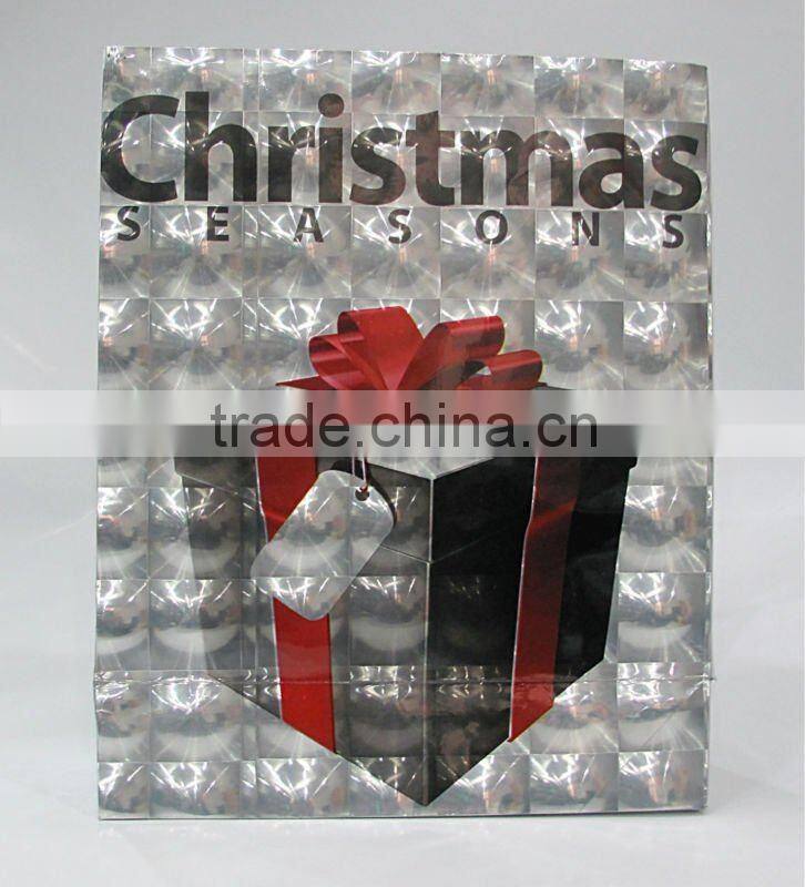 Christmas Gift Bag with PET Multi lens film