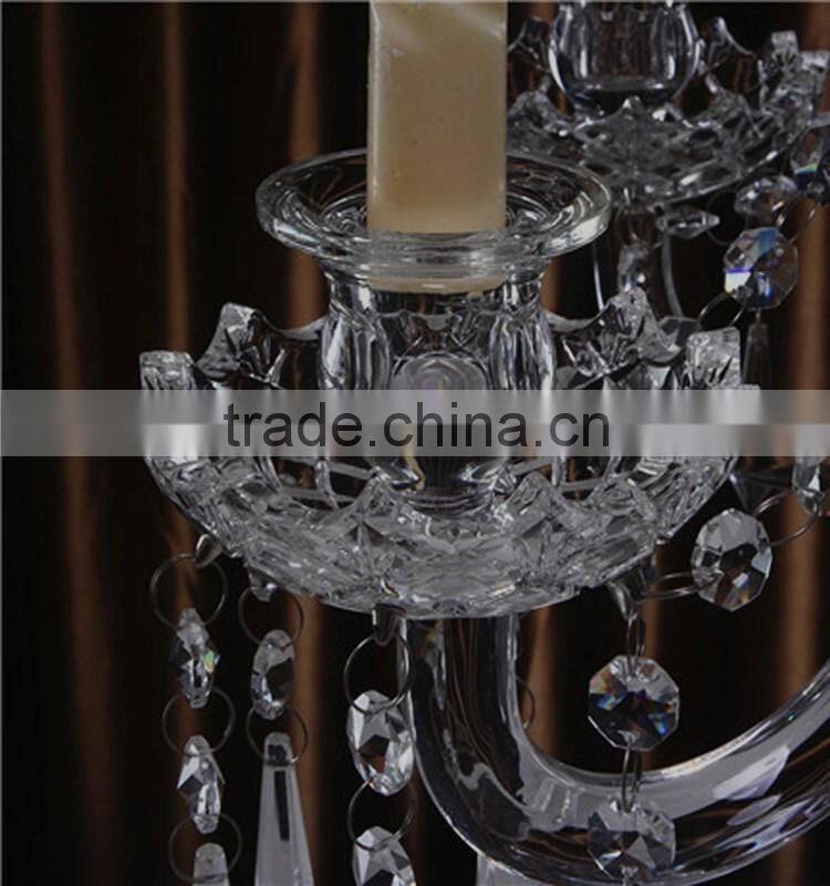 2016 birthday decoration wholesale candlestick holder wedding crystal