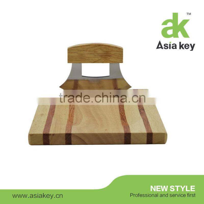 stainless steel doube blade mezzaluna chopper,vegetable chopper