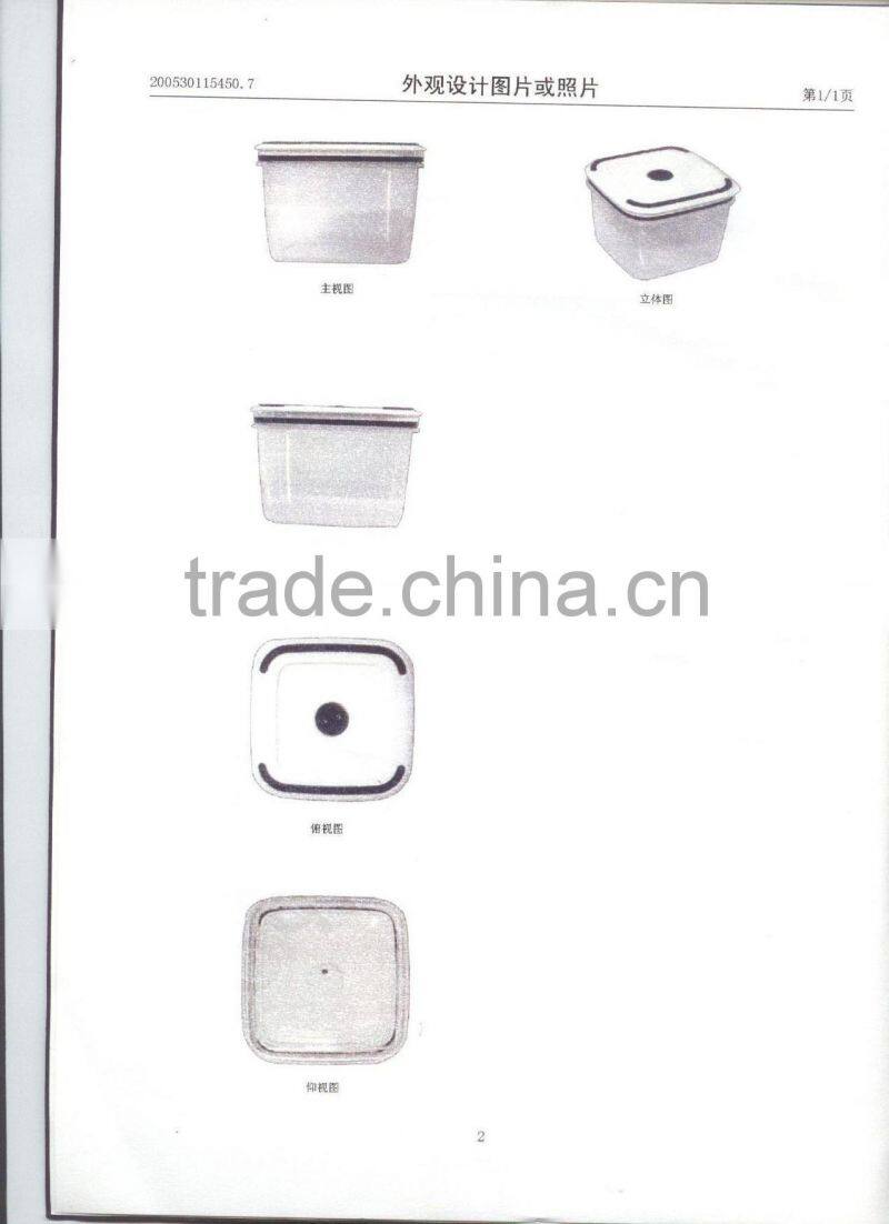 6pcs plastic food stacked container GL9010-B