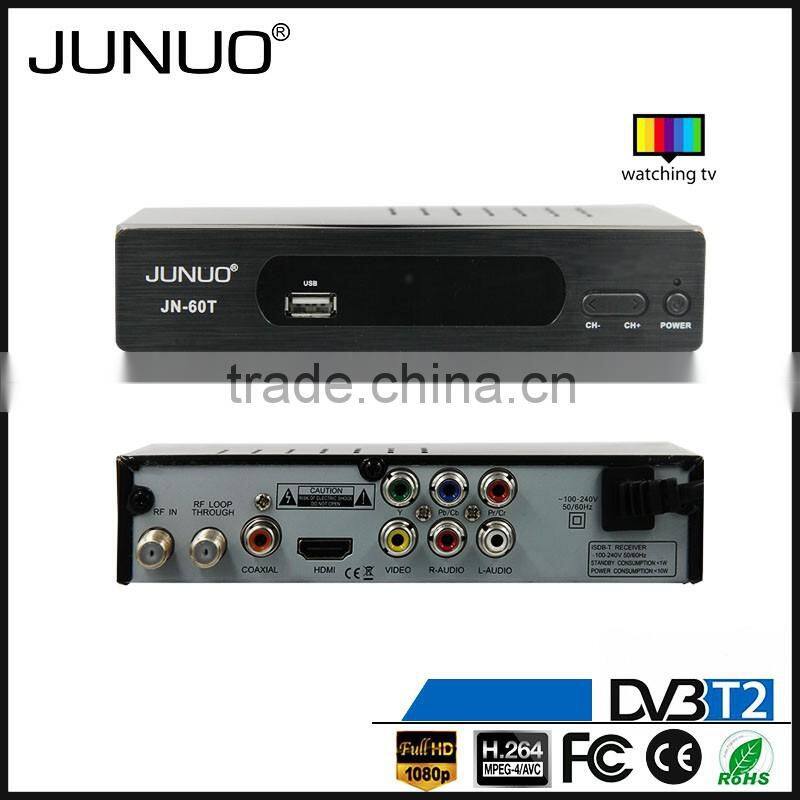 JUNUO manufacture OEM good quality strong decoder tv tuner full hd mstar 7t01 Afghanistan dvb-t2 digital tv receiver