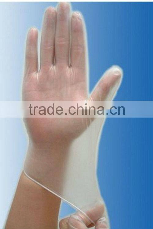 disposable yellow vinyl glove/clear and blue vinyl glove