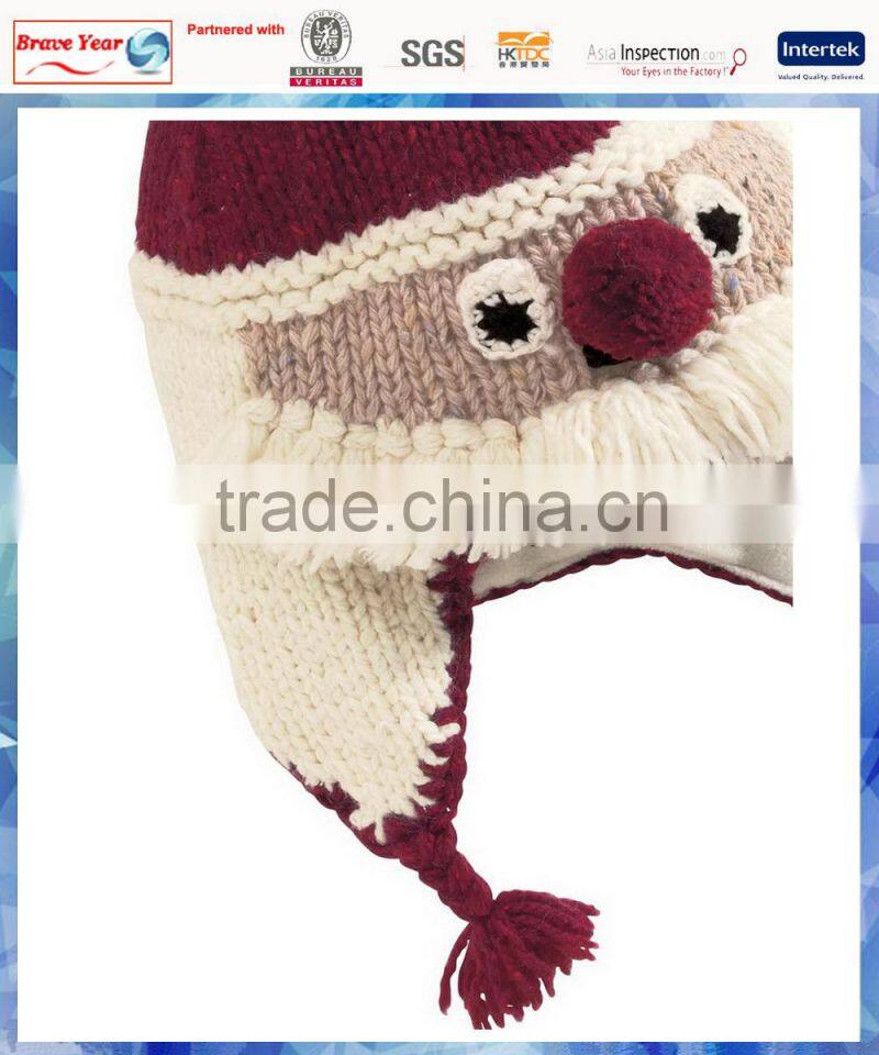 knitted santa claus hat for kids