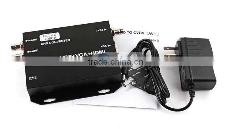 Signal to HDMI/VGA/BNC With 720P/80P 25/30Hz US/EU/UK/AU Plug Black HD AHD Video Converter
