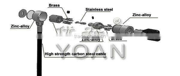 high security carbon steel cable laptop lock for notebook laptop computer