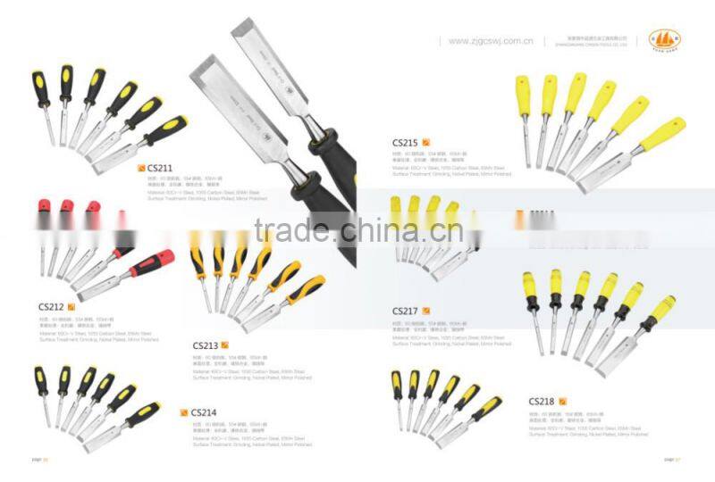 Wood Chisel with two color plastic handle