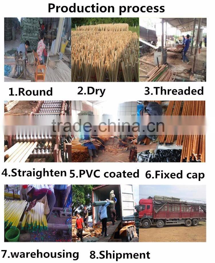 Offer varnished threated and pvc coated mop handle