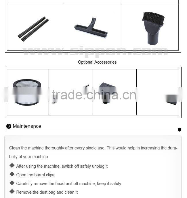 Fashionable design wet and dry Vacuum Cleaner with external socket BJ122-50L