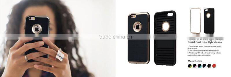 C&T Dual Layer Shockproof Tough Brushed Hybrid Armor Rubber TPU Protective Case For LG G5