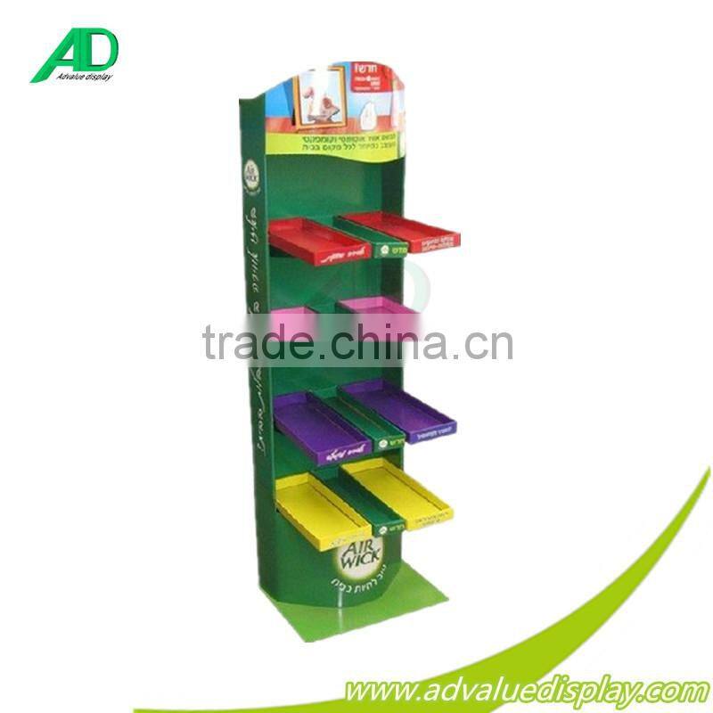 Colorful tray cardboard display with strong solid paperboard tray for supermarket advertising hot sales