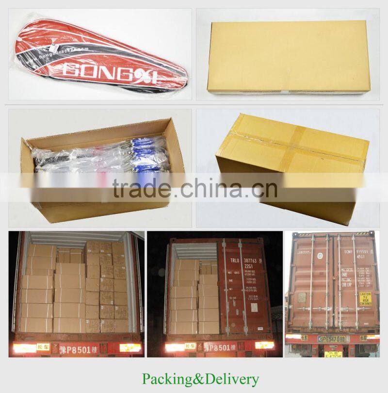 ATTACKER 501 YELLOW OEM steel head racket with badminton stringing/badminton