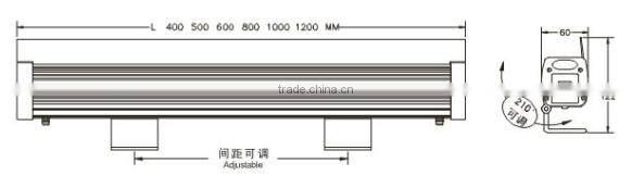 KL-0209 IP65 linear LED floodlight,DMX Control Aluminum DMX led wall wash light,