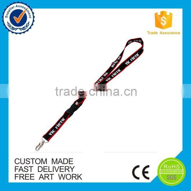 Free sample custom fashion dye sublimation lanyard