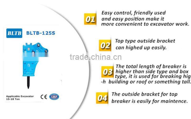 BLTB-125 Side Type fine Hydraulic Hammer for excavator with 125mm Chisel